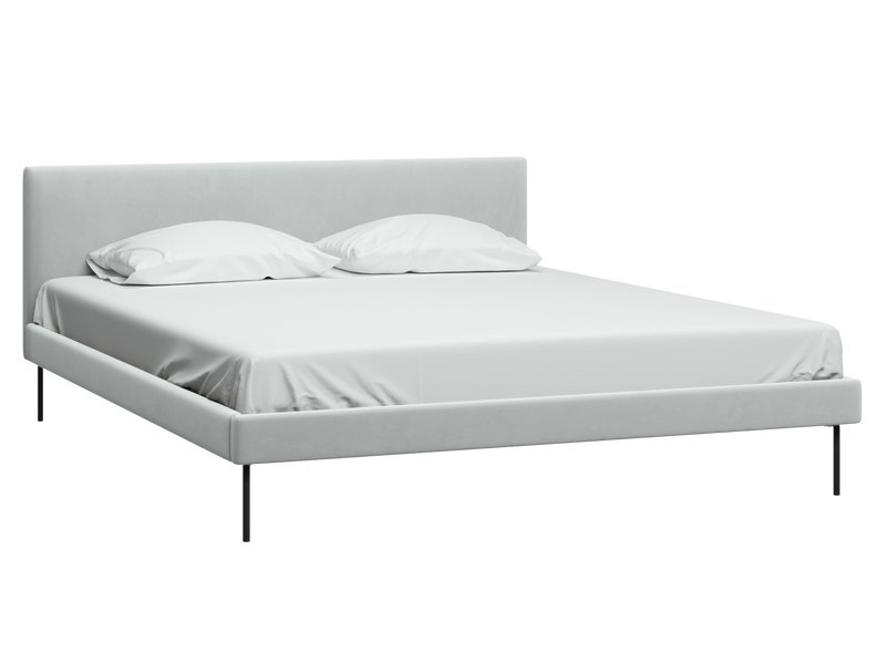 Кровать Амьен 160 Велюр Серый