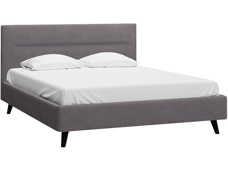 Кровать Пайл 140 Велюр Серый