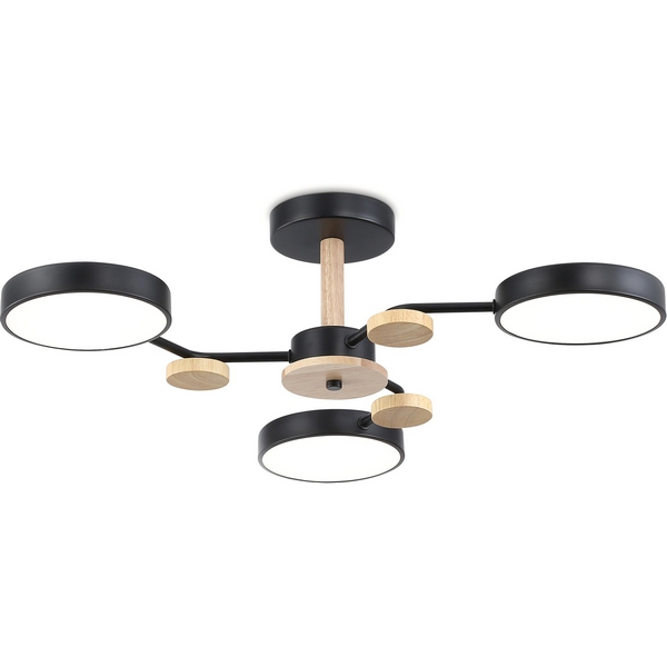 Люстра потолочная светодиодная с 3 лампочками на штанге с регулировкой цветовой температуры Ambrella COMFORT FL4857