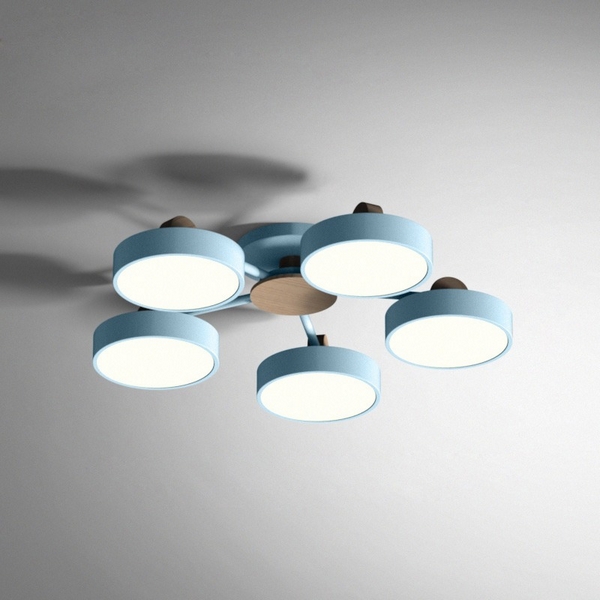 Потолочная LED люстра с ПДУ Move 5 Blue Imperiumloft Move_01 (178252-26) ImperiumLoft