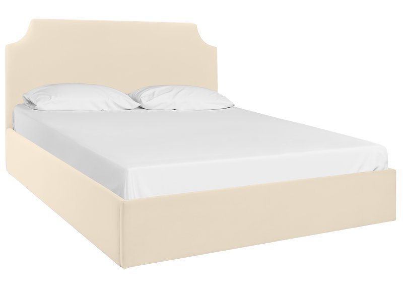 Кровать Адона-П 160 Велюр Молочный