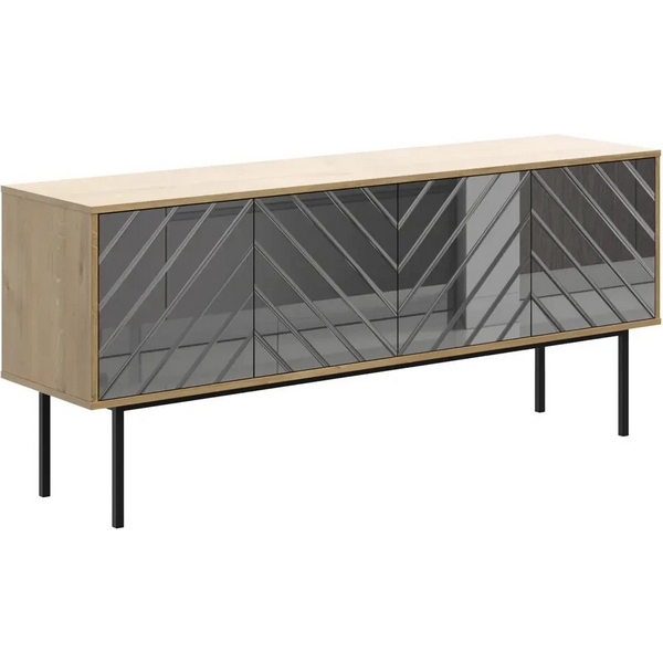 Тумба Boho большая ОГОГО (арт.571707), (ЛДСП/Серый,Черный) ОГОГО Обстановочка!