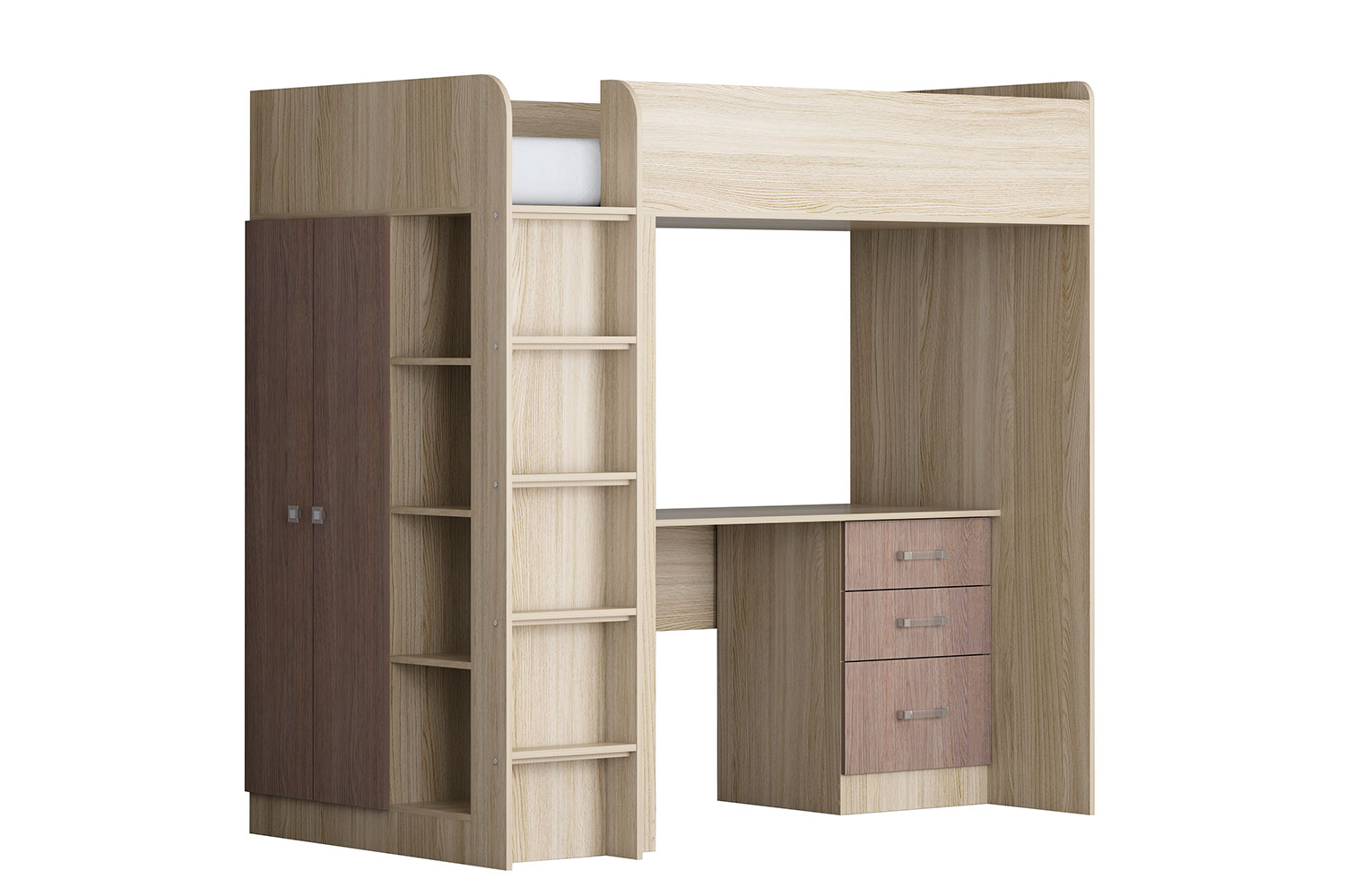 Кровать-чердак Теремок