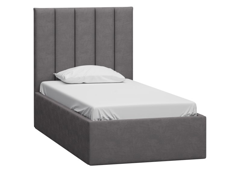 Кровать Вега-П 90 Велюр Серый