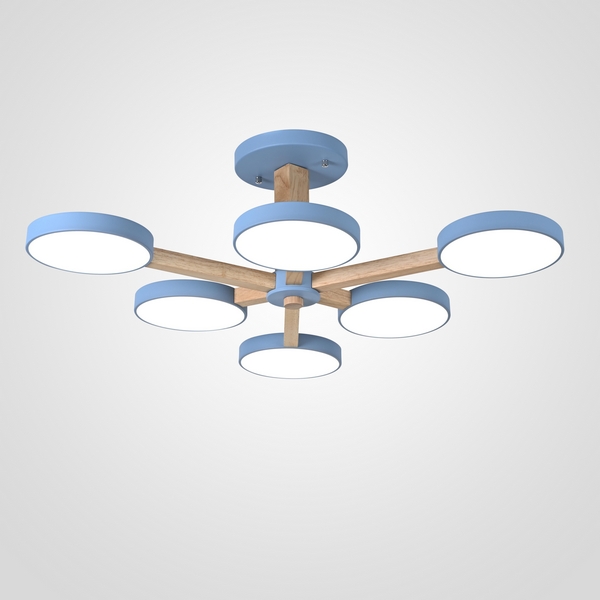 Потолочная люстра LED на штанге Turna L6 Blue By ImperiumLoft Turna-B01 (Умный дом, Алиса) 228852-26