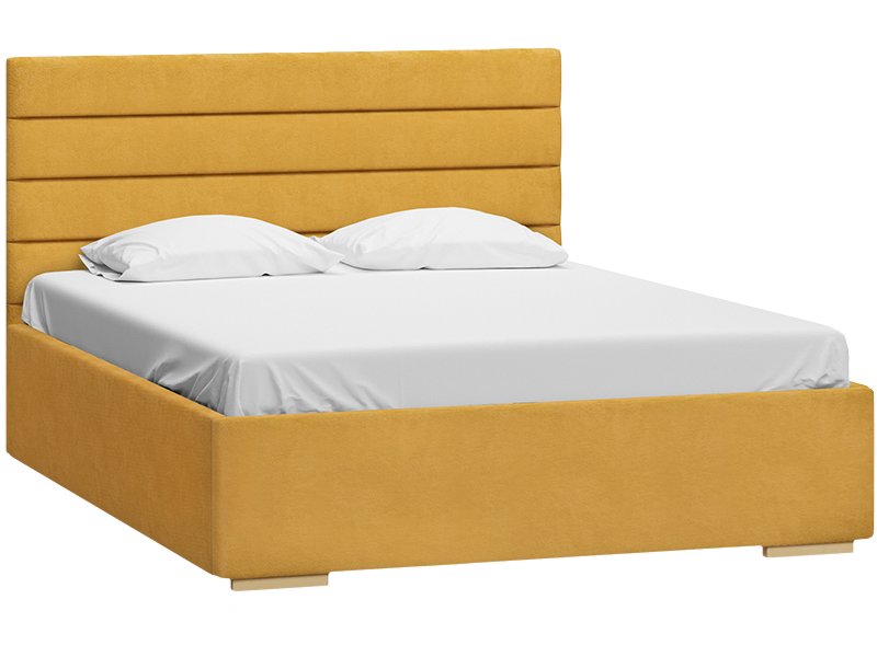 Кровать Лосон 160 Велюр Горчичный