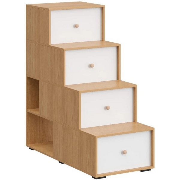 Лестница-комод Play ОГОГО (арт.851767), (ЛДСП/Белый,Дуб Корбридж) ОГОГО Обстановочка!