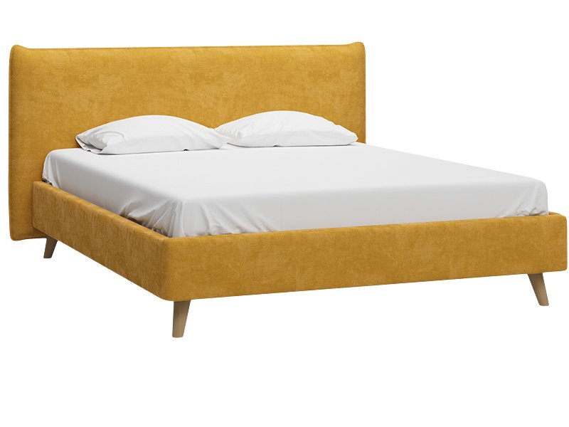 Кровать Кьево 180 Велюр Желтый