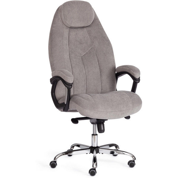 Компьютерное кресло игровое Tetchair BOSS (Флок/Серый)