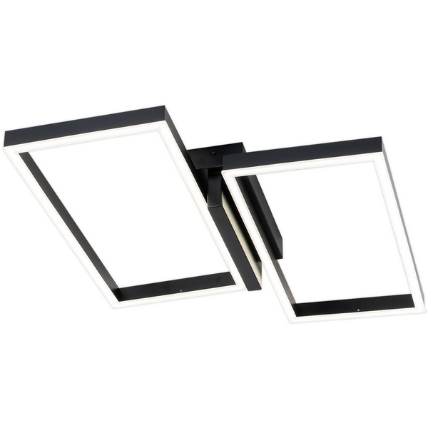 Люстра потолочная светодиодная на 10 м? с пультом Escada Scales 10209/2LED Black 60Вт металл/акрил, черный/белый матовый