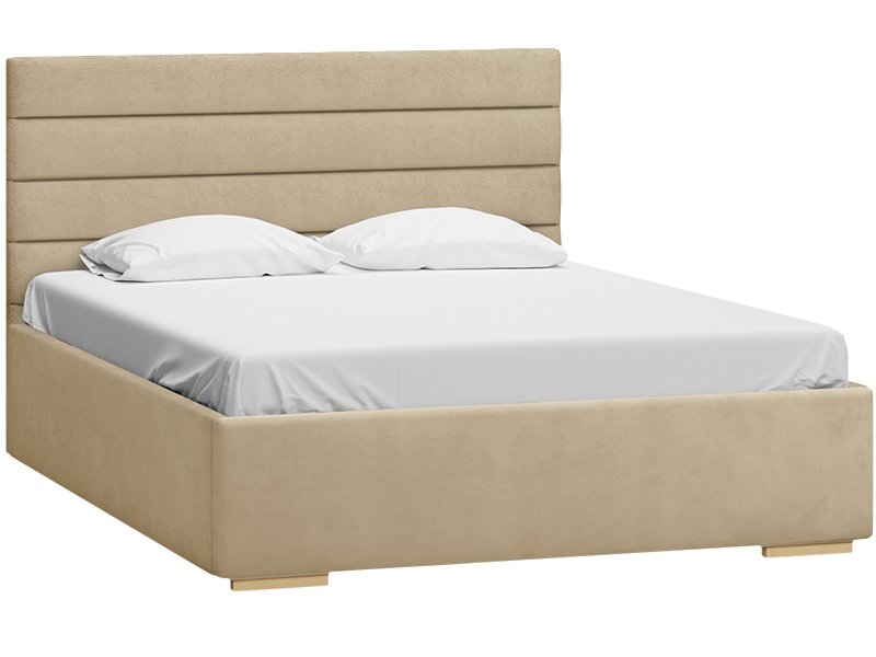 Кровать Лосон 180 Велюр Светло-бежевый
