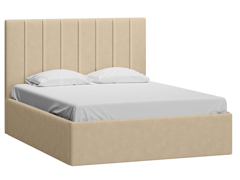 Кровать Вега-П 160 Велюр Бежевый