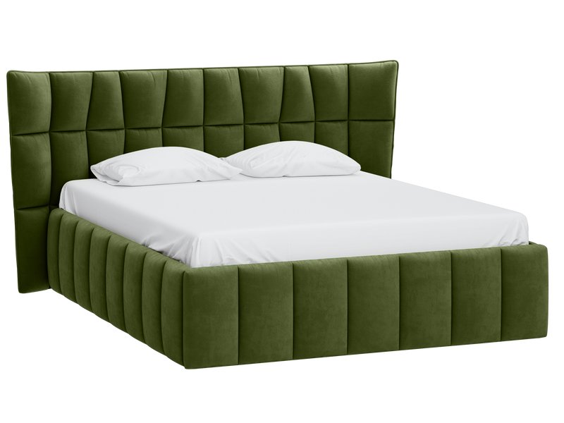Кровать Даймант-П 180 Велюр Оливковый