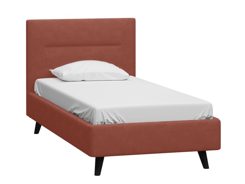 Кровать Пайл 90 Велюр Терракотовый