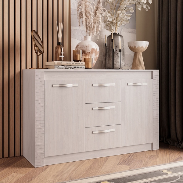 Комод с хромированной фурнитурой БТС большой Монако КМ-14