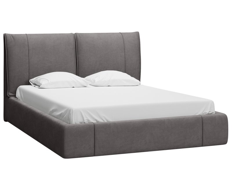 Кровать Вайлор-П 180 Велюр Серый