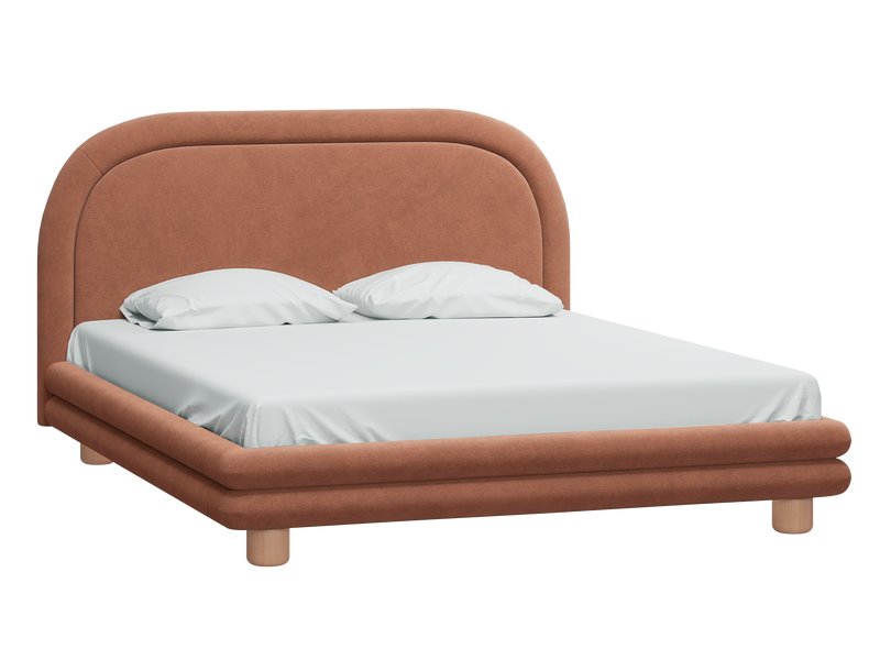 Кровать Ева 140 Шенилл Терракотовый