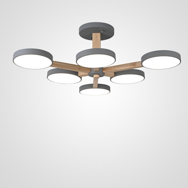 Потолочная люстра LED на штанге Turna L6 Grey By ImperiumLoft Turna-B01 (Умный дом, Алиса) 228856-26