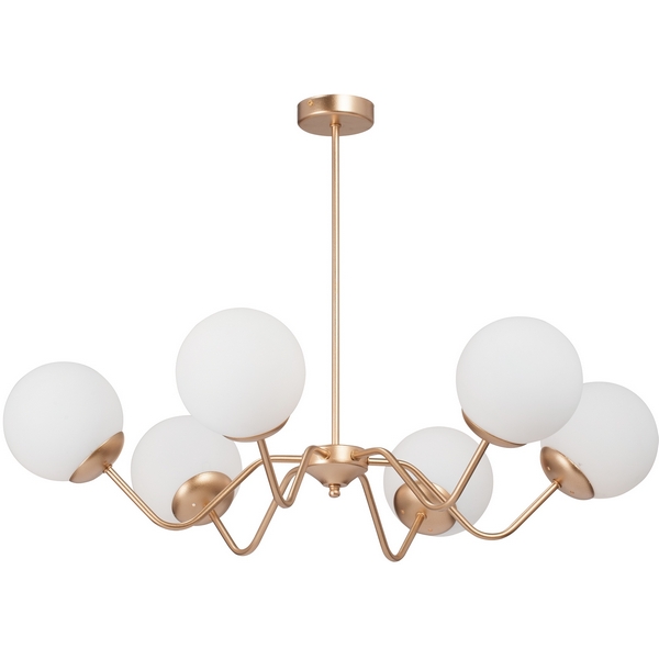 Потолочная люстра на штанге Vitaluce V42740-8/6PL, 6xE14 макс. 40Вт шарики