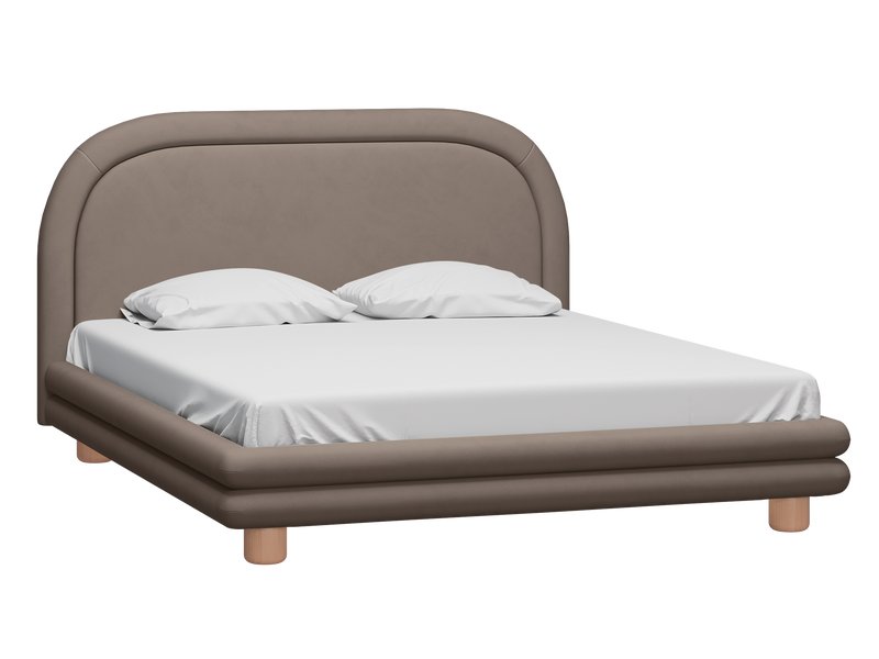 Кровать Ева 140 Велюр Латте