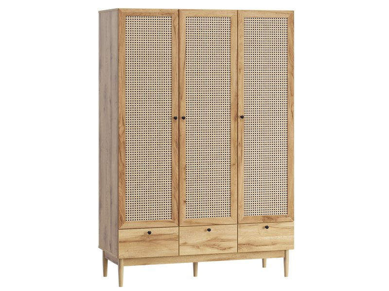 Распашной шкаф Рошаль 3-129x190 Ротанг