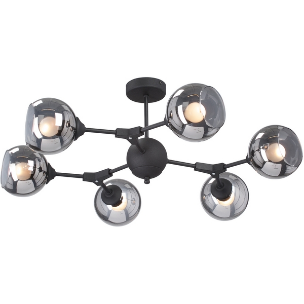 Потолочная люстра на штанге Vitaluce V4994-1/6PL в форме шара