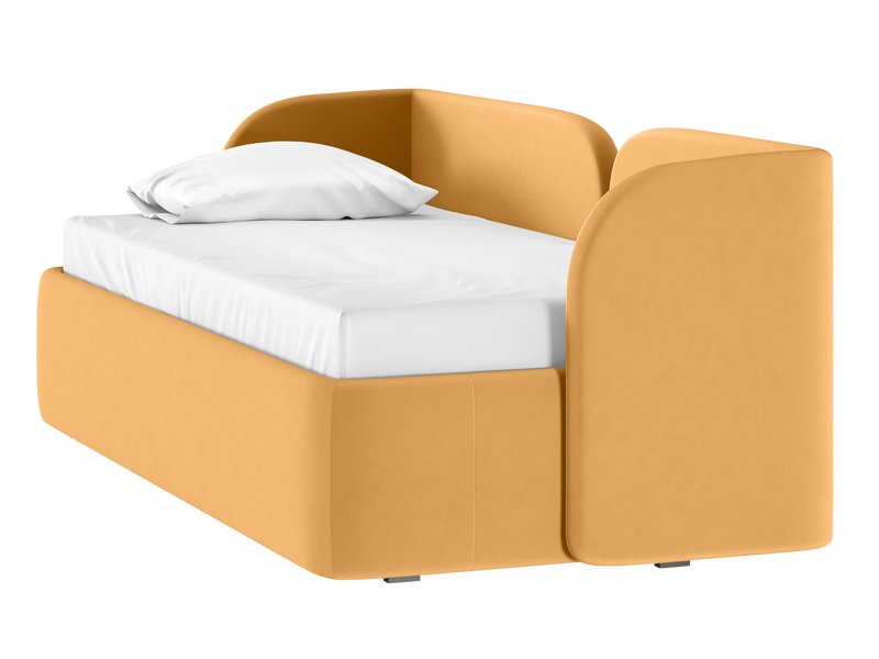 Кровать Амалия 90 Велюр Песочный