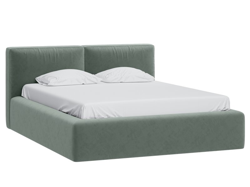 Кровать Фостер 140 Велюр Оливковый