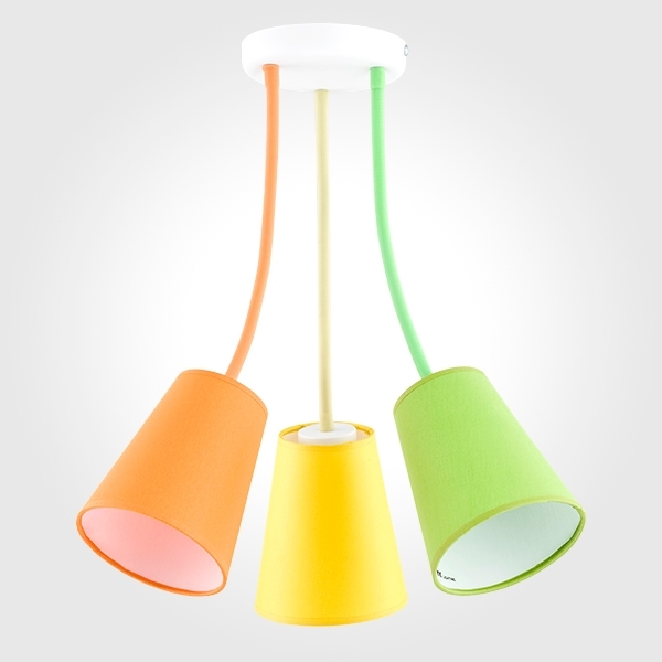 Разноцветная потолочная люстра TK Lighting Wire Colour 2106