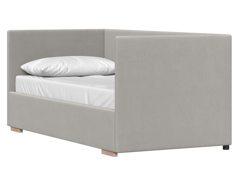 Кровать Сеон 120 Велюр Серый