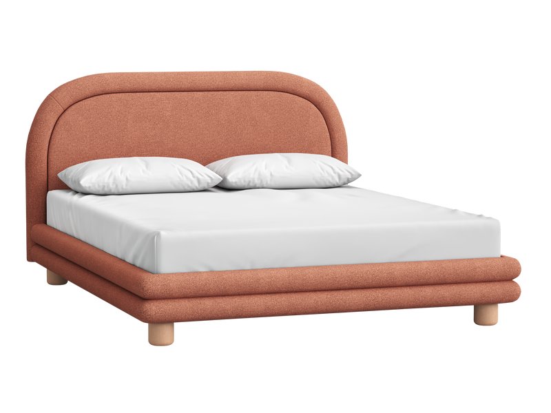 Кровать Ева 140 Шенилл Терракотовый