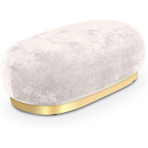 Банкетка Lucca ОГОГО (арт.853155), (Ткань,Велюр/Белый) ОГОГО Обстановочка!