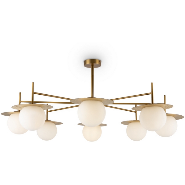 Потолочная люстра на штанге Freya Camelia FR5202PL-08BS в форме шара