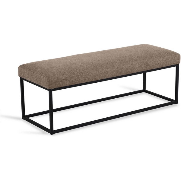 Банкетка с металлическим каркасом Loft Flat ОГОГО (арт.810236), (Рогожка,Ткань/Коричневый) ОГОГО Обстановочка!