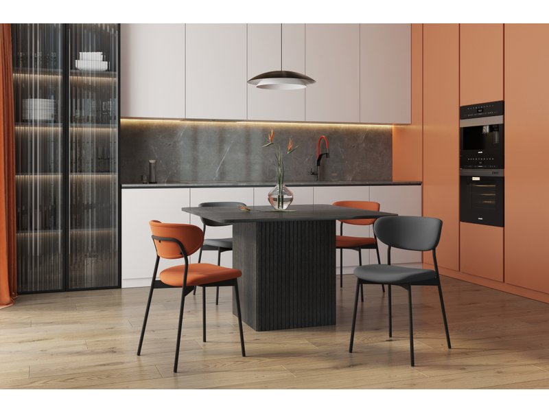 Обеденная группа Хилл 120х120 Древесный черный