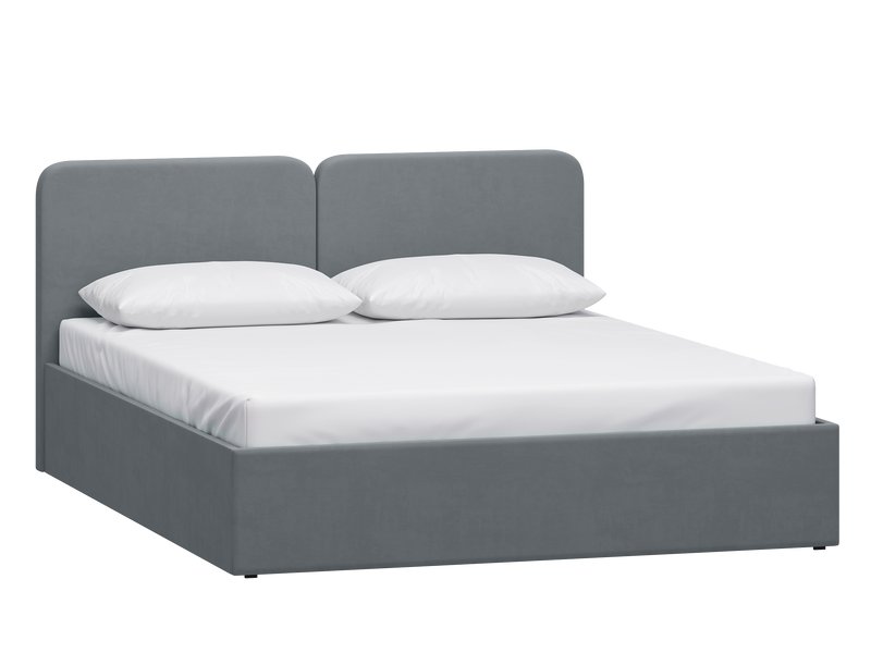 Кровать Вилена 180 Велюр Графитовый