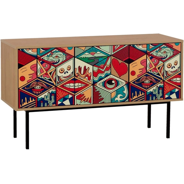 Тумба малая Boho Color ОГОГО (арт.599507), (ЛДСП/Дуб Корбридж) ОГОГО Обстановочка!