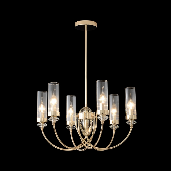 Потолочная люстра на штанге Crystal Lux SECRET SP6 GOLD