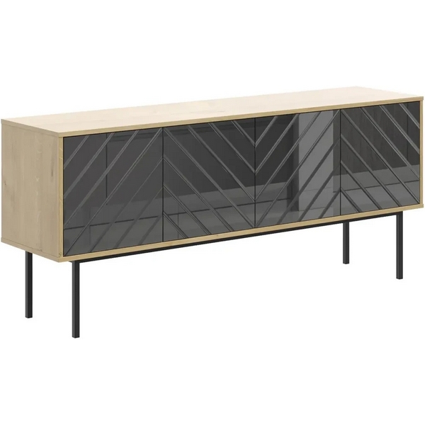 Тумба Boho большая ОГОГО (арт.571711), (ЛДСП/Черный,Дуб Корбридж) ОГОГО Обстановочка!