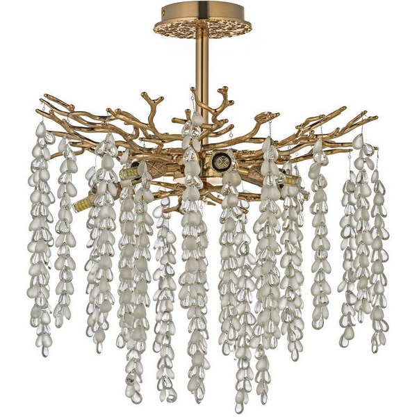 Потолочная люстра хрустальная на штанге Dio D`arte Tavenna Gold Tavenna H 1.3.46.800 G Dio D'Arte