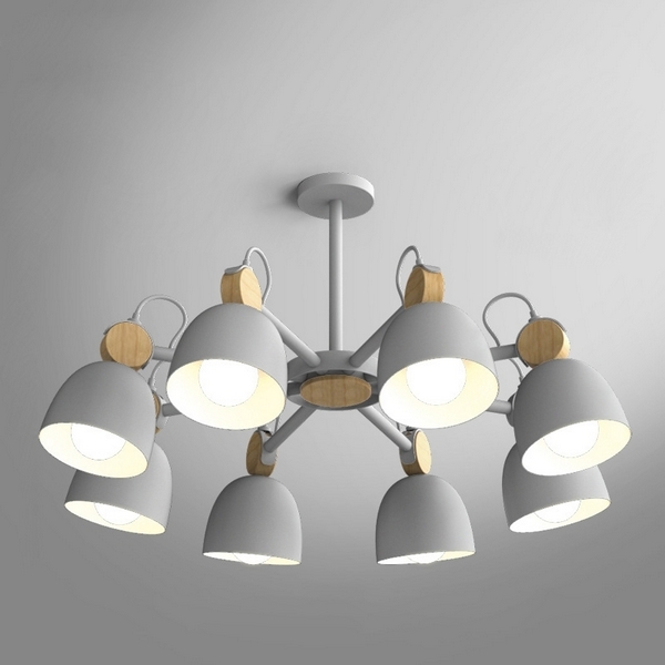 Потолочная люстра на штанге Rolla 8 Gray ImperiumLoft Rolla01 (178073-26)