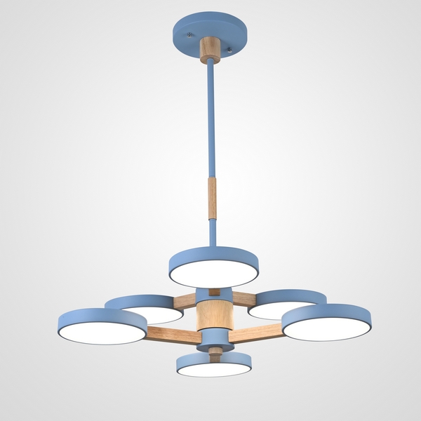 Потолочная люстра LED на штанге Turna Dbl L6 Blue By ImperiumLoft Turna-Dbl01 (Умный дом, Алиса) 229090-26