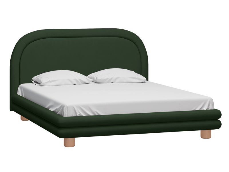 Кровать Ева 140 Велюр Зеленый