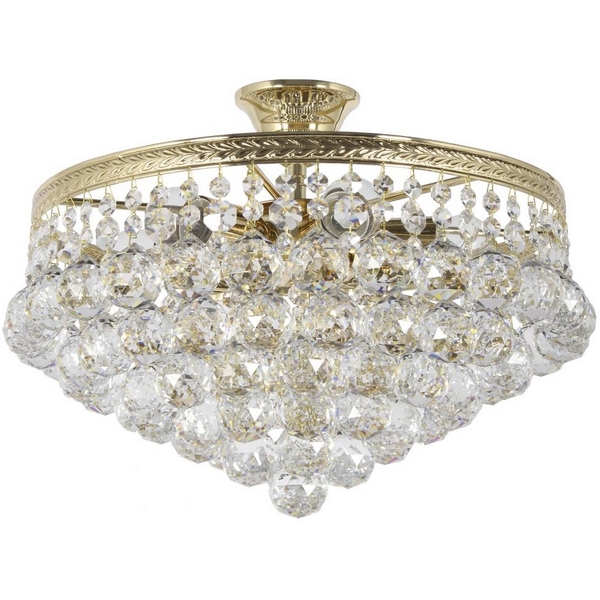 Потолочная люстра хрустальная на штанге Dio D'Arte Cremono Gold Cremono E 1.3.38.600 G