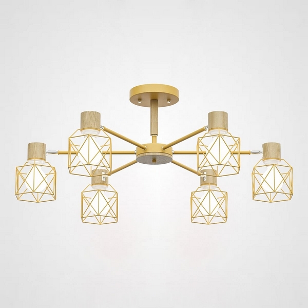 Потолочная люстра Corf B3 Yellow 6 Lamps ImperiumLoft Corf-B01 (192773-26)