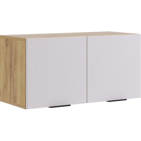 Бери Антресоль двухдверная, цвет дуб крафт золотой/белое дерево Mebelson (арт.MPR-025.2563)