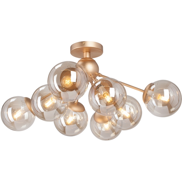 Потолочная люстра молекулы на штанге Vitaluce V3772-8/8PL, 8xE14 макс. 40Вт