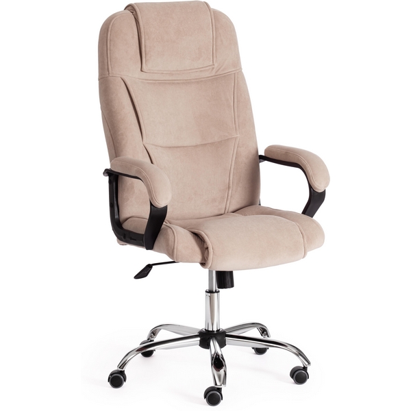 Компьютерное кресло игровое со стальным каркасом Tetchair BERGAMO (флок/бежевый)