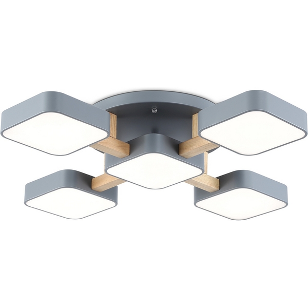 Люстра потолочная накладная с пластиковой арматурой светодиодная на штанге с регулировкой цветовой температуры Ambrella COMFORT FL4882