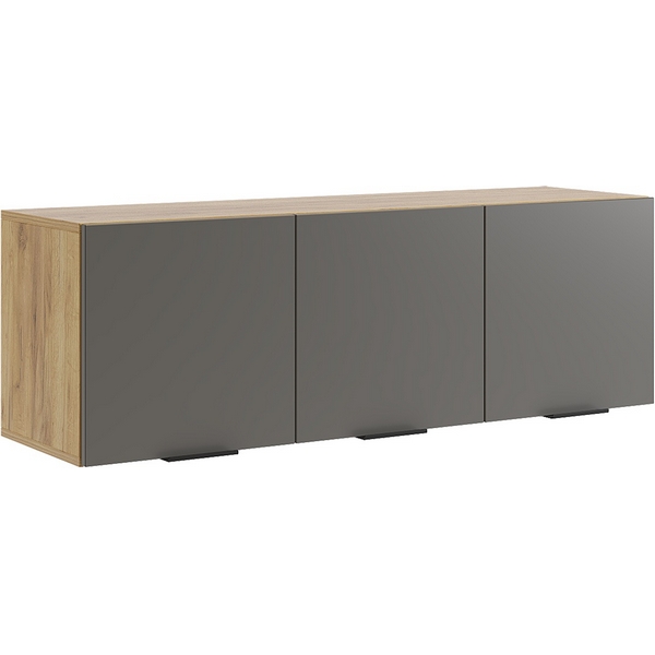 Бери Антресоль трехдверная, цвет дуб крафт золотой/графит Mebelson (арт.MPR-026.2564)